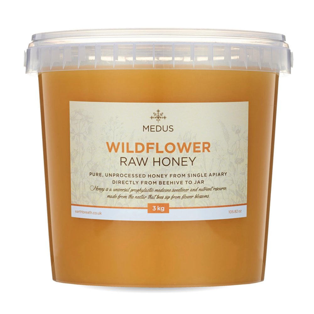 Earthbreath Wildflower Raw Honey 3kg 100% Pure, Raw & Natural  Healthy Immunity Support  No Artificial Additives