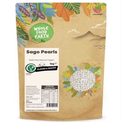 Wholefood Earth Sago Pearls 1 kg | GMO Free | Natural