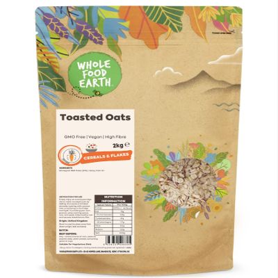 Whole Food Earth - Toasted Oats 2 kg | GMO Free | High Fibre
