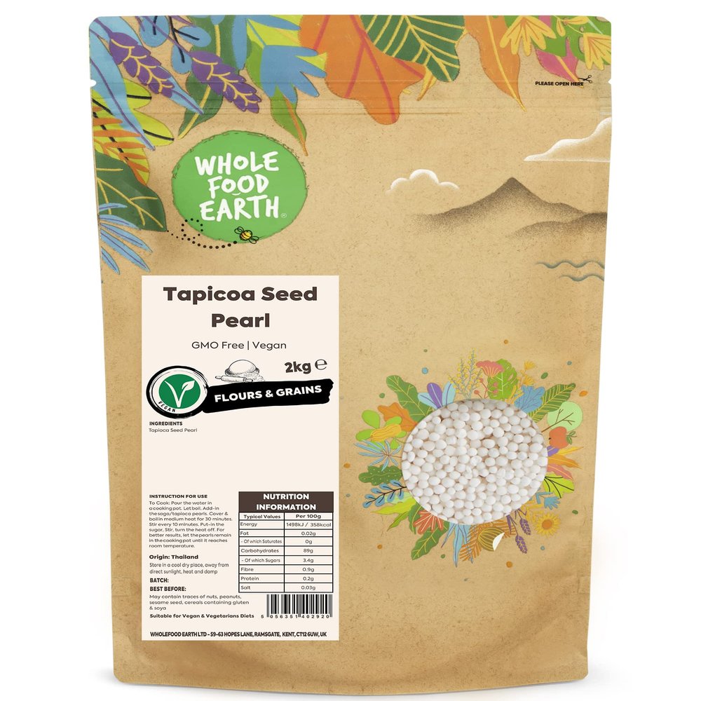 Wholefood Earth Tapicoa Seed Pearl 2 kg | GMO Free