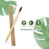 Bamboo Toothbrush, Biodegradable Soft Bristles Toothbrushes, Wooden Toothbrush with Wave-Shaped Two-Color Bristles and Larger Thicker Handle (6 Pcs) view 4