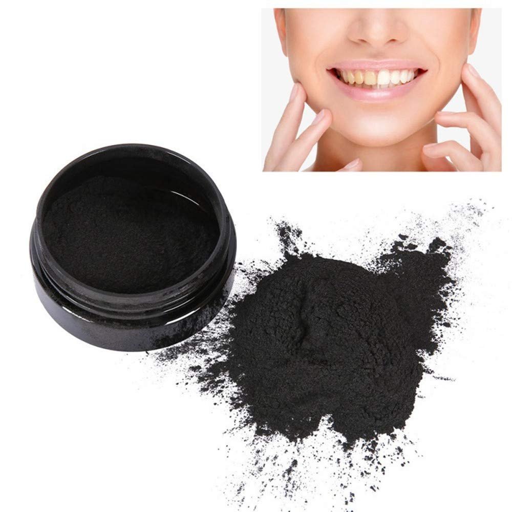 Aktivkohle Pulver Zhne Natrliche Kokosnuss Zahnaufhellung fr weie Zhne Bleaching Activated Charcoal Teeth Whitening Powder Zahnbleaching Zahnpasta