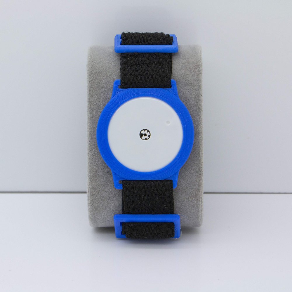 Freestyle Libre 1/2 Sensor Armband Holder - Super Soft Elastic Fabric - Black/Blue