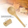 Raguso Sauna Single Spoon Wooden Sauna Room Spoon Handmade Spoon Sauna Accessories Sauna Water Dipper Ladle Spoon with Comfortable Grip Smooth view 3