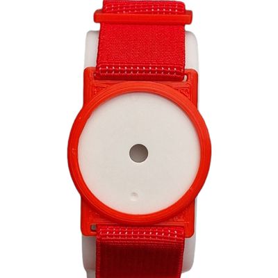 CGM Clips UK - Sensor Armband Holder/Protector Compatible with Freestyle Libre 1/2 - Red w Red Strap