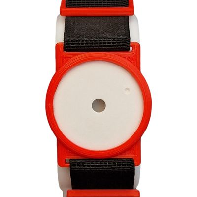 CGM Clips UK - Sensor Armband Holder/Protector Compatible with Freestyle Libre 1/2 (Red/Black)