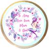 Personalised Enchanted Mermaid Cake Topper - Edible Icing or Wafer - 7.5" Round (Icing) view 3