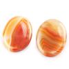 Artistone Red Carnelian Agate Crystal Thumb Worry Stone for Anxiety Natural Polished Healing Pocket Palm Energy Chakra Thumb Stone Sets for Yoga,Meditation,Stress Relieving(2pcs) view 1