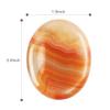 Artistone Red Carnelian Agate Crystal Thumb Worry Stone for Anxiety Natural Polished Healing Pocket Palm Energy Chakra Thumb Stone Sets for Yoga,Meditation,Stress Relieving(2pcs) view 3