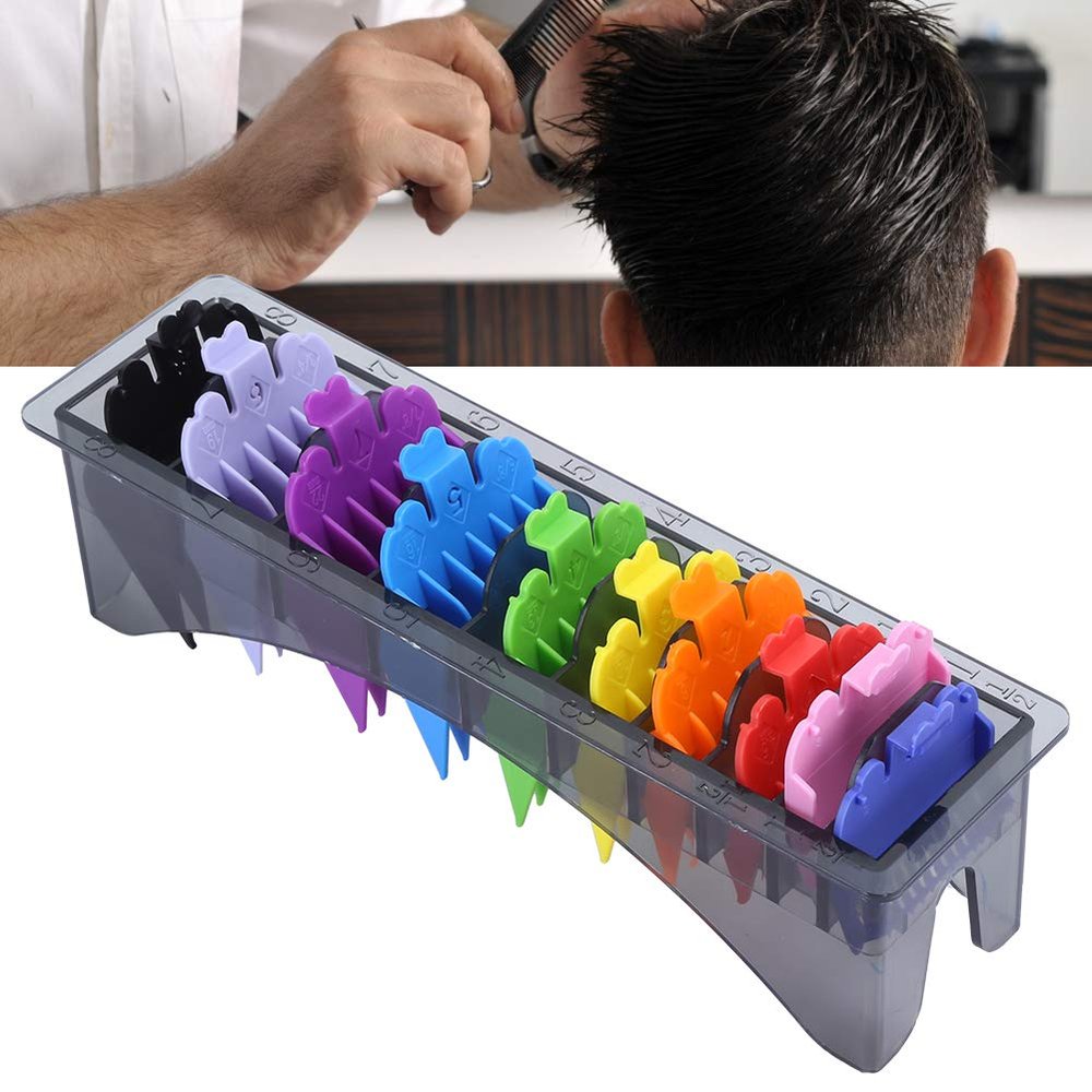 10Pcs Professional Hair Clipper Guide Combs, Guide Electric Hair Trimmer Spare Parts Colorful Trimmer For Comb Hair Cutting Tools
