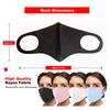 Reusable Face Mask GENERISE Black Face Mask x3 - Polyurethane Breathable Washable Face Mask - Unisex (Black) view 3