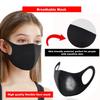 Reusable Face Mask GENERISE Black Face Mask x2 - Polyurethane Breathable Washable Face Mask - Unisex (Black) view 4