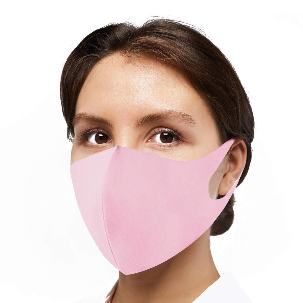 Generise Reusable Face Mask Stylish Face Mask x1 - Polyurethane Breathable Washable Face Mask - Unisex (Pink)