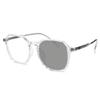 ACXZ Photochromic Sunglasses Progressive Multifocal Sun Reading Glasses, Ladies Trendy Oversized Reader Eyeglasses, Champagne, Black, Green, Transparent White, +2.5 view 1