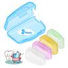 5 Pieces Toothbrush Cover, Travel Portable Toothbrush Head Covers Case Holder Clip Blue/Pink/Yellow/Green/Clear Toothbrush Cover Set, Anti-Dust PP Toothbrush Protector Cap for Camping Family School view 1