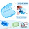 5 Pieces Toothbrush Cover, Travel Portable Toothbrush Head Covers Case Holder Clip Blue/Pink/Yellow/Green/Clear Toothbrush Cover Set, Anti-Dust PP Toothbrush Protector Cap for Camping Family School view 4
