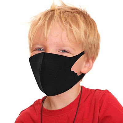 Generise Kids Face Masks x5 Kids Face Masks Washable UK Stock - Polyurethane Breathable Washable Face Mask - Unisex (Black)