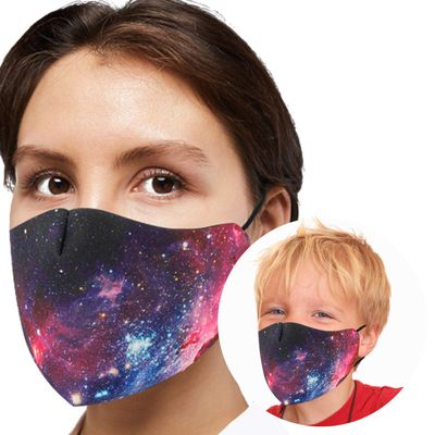 Reusable Face Mask GENERISE Adjustable Face Mask x1 - Breathable Washable Face Mask - Unisex (Galaxy)