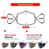 Reusable Face Mask GENERISE Adjustable Face Mask x1 - Breathable Washable Face Mask - Unisex (Galaxy) view 3