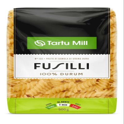 10Kg Fusilli Dry Pasta 100% Durum Wheat Premium Semolina Macaroni Tartu Mill (20 x 500g)