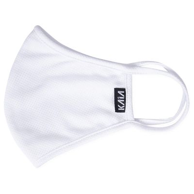 KAIA Face Covering | 2-Layer | Washable | Reusable | Breathable | Dust Filtration | Splash Resistant | Ideal for all outdoor activities such as Cycling & Running | White (1-pack, Medium)