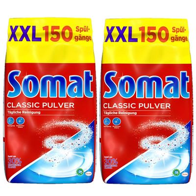 Somat Classic Dishwasher Powder for Daily Cleaning, Pack of 2 (2 x 3 kg)