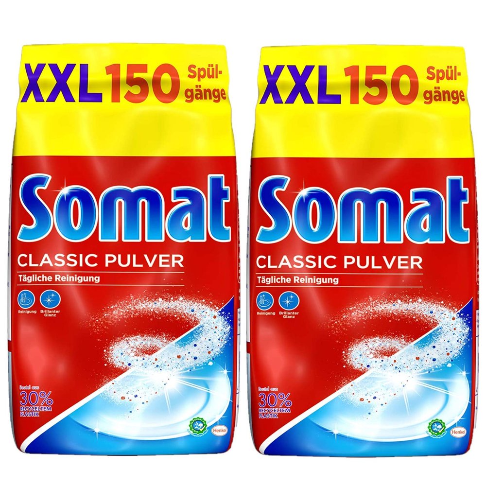 Somat Classic Dishwasher Powder for Daily Cleaning, Pack of 2 (2 x 3 kg)