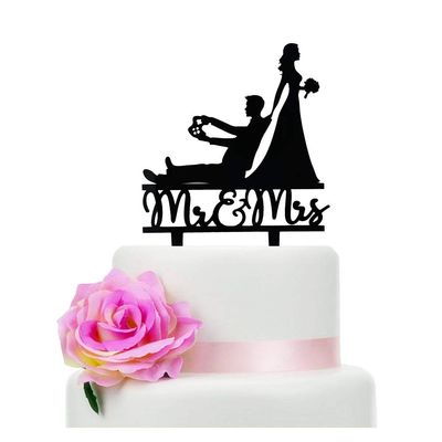 Mr and Mrs Wedding Cake Topper, Funny Game Console Theme Wedding Bridal Shower or Anniversary Cake Topper (Game Console)