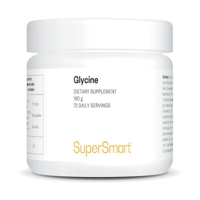 Glycine Pure Powder Excellent Daily Intake 100% Vegan Premium Quality Amino Acid No Additives No Excipients Supports Collagen & Creatine Production SuperSmart