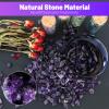 1.1lb Natural Crushed Amethyst Crystal Tumbled Chips-Amethyst Healing Crystals Chips Bulk, Crushed Crystal Gemstones for Crafts, Aquamarine Crystal Chips view 2