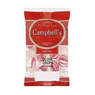 Campbells - Campbells Clove Drops Bag 100Gm x 12