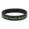 2 PACK Mental Health Matters Awareness Bracelet Motivational Men's Women's Mental Health MHA (Large 20cm, x2 Black) view 2