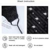 Edary Sparkly Sequins Mask Shiny Glitter Mouth Covers Masquerade Clubwear Halloween Face Masks Jewelry for Women and Girls (Black) view 4