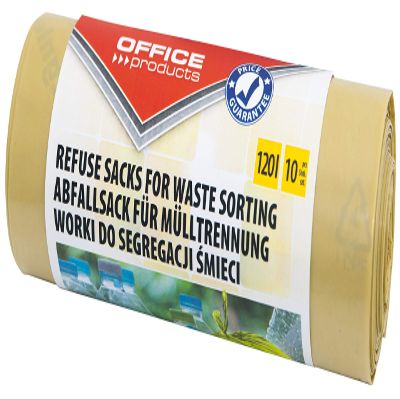Various Waste Bins Liners OFFICE PRODUCTS For Plastic Strong (LDPE) 120l 10 Pcs Yellow/Cleaning & Janitorial Supplies And Dispensers/Type-LDPE Strong/Kind-120L/10 / Material-LDPE