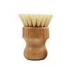 1PCS Cleaning Brush Bamboo Round Brush Mini Palm Scrub Brush for Wash Your Cast Iron Pots Pans Kitchen Sink Bathroom Household Cleaning Water Bottle view 1