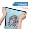 AJINGA Face Coverings Bandana Ear Loops StylishZebra Minimalism Women Neck Gaiters for Dust Wind Motorcycle Men view 3