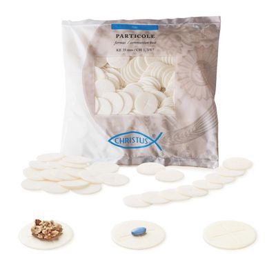 Christus - Communion Hosts 35 mm - Pack of 500 White High Quality Wafers - Liturgical and Food Use, No Additives, Vegan