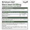 Black Seed Oil Softgel Capsules, 120 Vegetarian 500mg Capsules, Non-GMO, Egyptian Cold Pressed Nigella Sativa Black Cumin Seed Oil, Made in UK, Halal & Kosher Pouch view 3