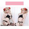 SINMIUANIME Japanese Lingerie Anime Cosplay Bikini Sexy Cross Jumpsuit Costumes (Black) view 2