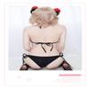 SINMIUANIME Japanese Lingerie Anime Cosplay Bikini Sexy Cross Jumpsuit Costumes (Black) view 3