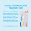 Jordan  | Step 3 Toothbrush for Children | Toothbrush for Ages 6 to 9 Years | Soft Bristles, Double Ergonomic Handle & BPA-Free | Blue & Yellow | Pack of 4 view 3