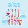 Jordan  | Step 2 Toothbrush Kids | Kids Toothbrush for Age 3-5 Years Old | Soft Bristles, Dual Ergonomic Handle & BPA Free | Pink & Yellow | Pack of 4 view 3