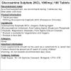 Glucosamine Sulphate 1000mg - 2KCl Tablets - UK Manufactured (180 Tablets) view 2