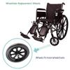 2Pcs 6-8 Inch Solid Tyre Front Caster, Walking Aids/Wheelchairs Replacement Wheel, Anti-Skid & Wear, Black/Grey view 2
