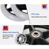 2Pcs 6-8 Inch Solid Tyre Front Caster, Walking Aids/Wheelchairs Replacement Wheel, Anti-Skid & Wear, Black/Grey view 3