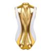 KHDFYER Valentine's Sexy Lingerie Temptation Pajama Women Clubwear Catsuit Zipper High Cut Thong Leotard Bodysuit for Night Costumes-Gold_M view 2