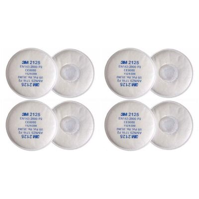 3M 2125 P2R Lightweight Particulate Filters 1 Pair Per Pack (4 Pairs)