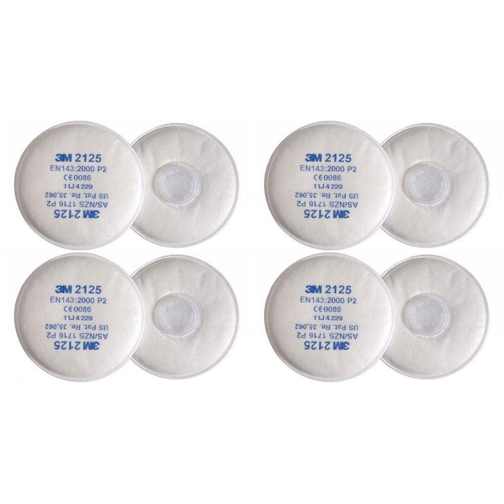 3M 2125 P2R Lightweight Particulate Filters 1 Pair Per Pack (4 Pairs)