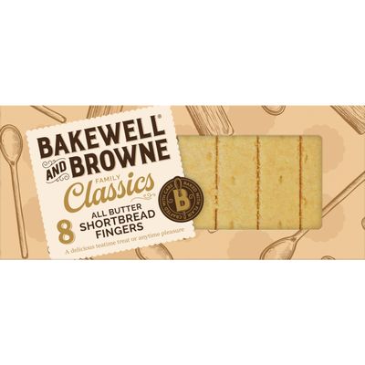 Bakewell and Browne 8 All Butter Shortbread Fingers 160g