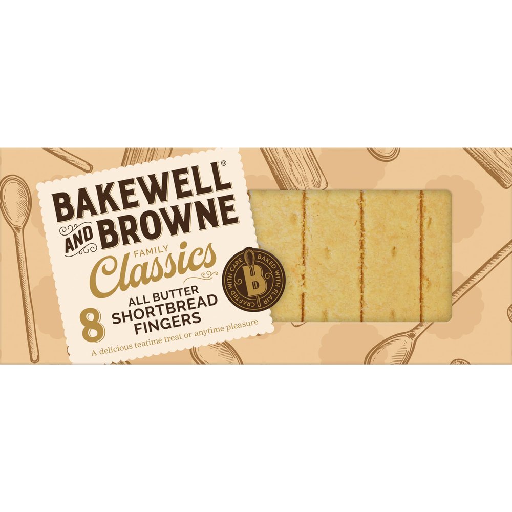 Bakewell and Browne 8 All Butter Shortbread Fingers 160g